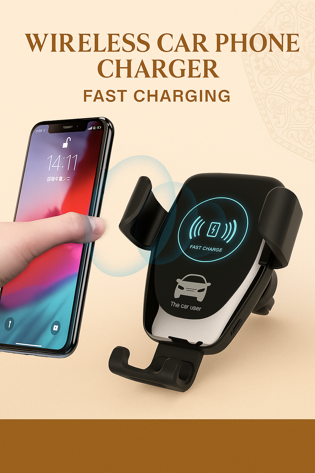 Auto Clamping Wireless Car Charger