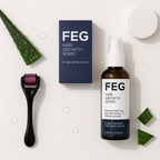 Pack of 2 FEG Hair Growth Spray Plus Derma Roller, Suitable For Both Men and Women